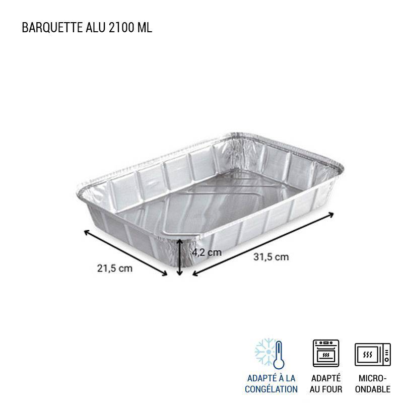 Opercule barquette aluminium 25,5 x 18,5 cm