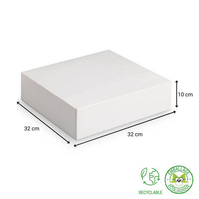 Carré - Boite carton blanc 16cm {2 épaisseurs}